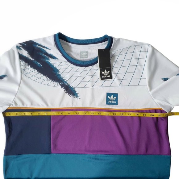 Adidas NWT Large Skateboarding Track Top in 90’s Color block - Picture 4 of 10